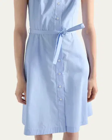 Prada Embellished-Collar Belted Cotton Halter Shirtdress | Thumbnail 4 Prada Embellished-Collar Belted Cotton Halter Shirtdress | Thumbnail 4