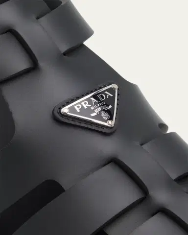 Prada Men's Soft Cage Rubber Fisherman Sandals | Thumbnail 5