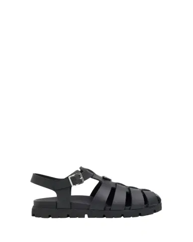Prada Men's Soft Cage Rubber Fisherman Sandals | Thumbnail 1