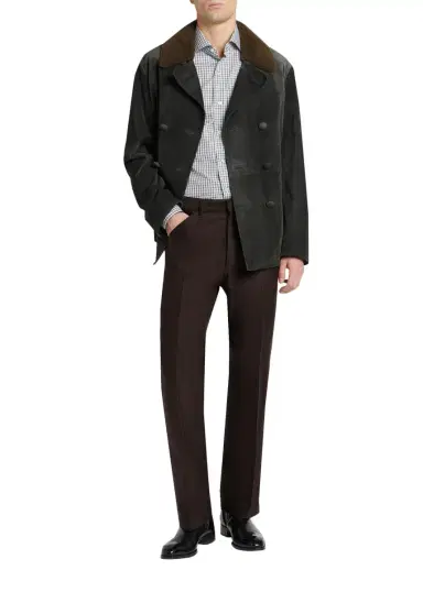 Tom Ford Men's Cotton Grid Check Dress Shirt | Thumbnail 6 Tom Ford Men's Cotton Grid Check Dress Shirt | Thumbnail 6