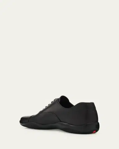 Prada Men's Toblach Leather Cap-Toe Derby Shoes | Thumbnail 4