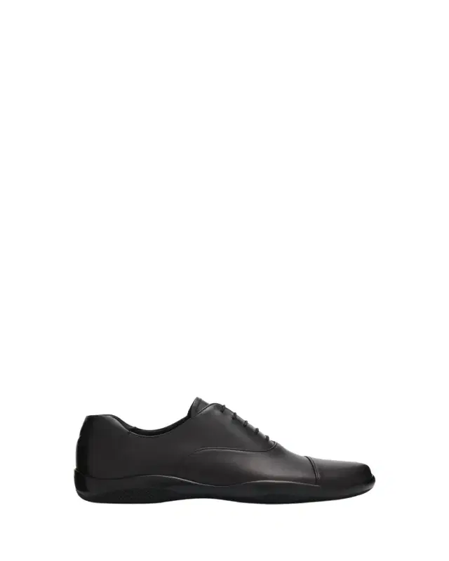 Prada Men's Toblach Leather Cap-Toe Derby Shoes