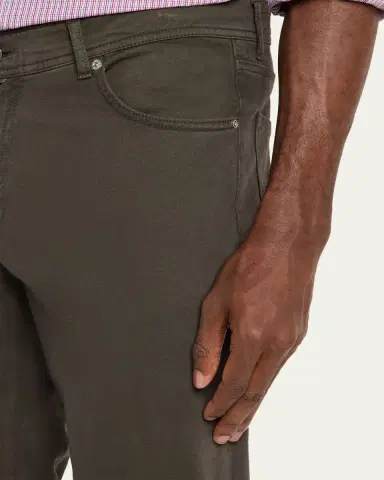 Kiton Men's Cotton and Cashmere Stretch Slim Straight Five-Pocket Pants | Thumbnail 5 Kiton Men's Cotton and Cashmere Stretch Slim Straight Five-Pocket Pants | Thumbnail 5