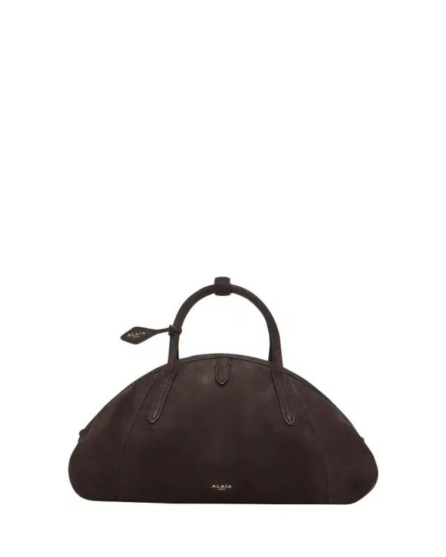 Small Dome Top-Handle Bag in Suede