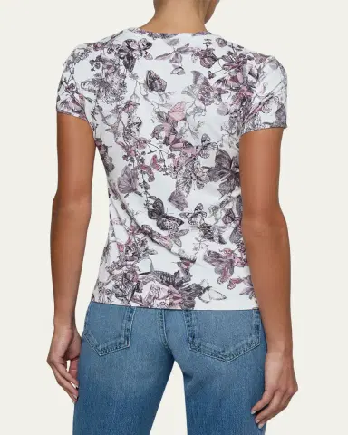 L'Agence Ressi Short-Sleeve Butterfly Vine Tee | Thumbnail 3 L'Agence Ressi Short-Sleeve Butterfly Vine Tee | Thumbnail 3