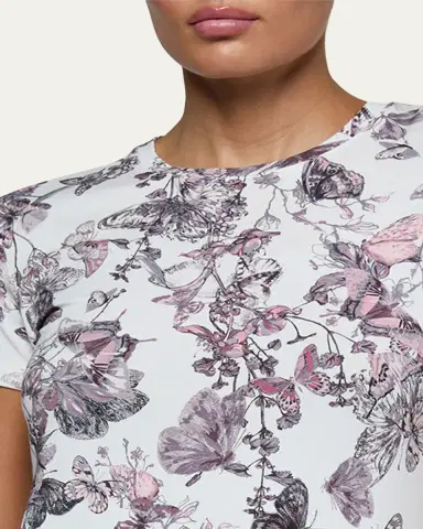 L'Agence Ressi Short-Sleeve Butterfly Vine Tee | Thumbnail 5 L'Agence Ressi Short-Sleeve Butterfly Vine Tee | Thumbnail 5
