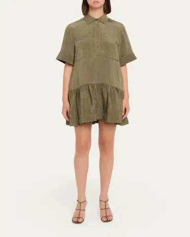 Simkhai Cris Short-Sleeve Shirtdress | Thumbnail 2 Simkhai Cris Short-Sleeve Shirtdress | Thumbnail 2