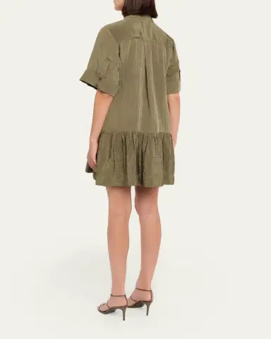 Simkhai Cris Short-Sleeve Shirtdress | Thumbnail 3 Simkhai Cris Short-Sleeve Shirtdress | Thumbnail 3