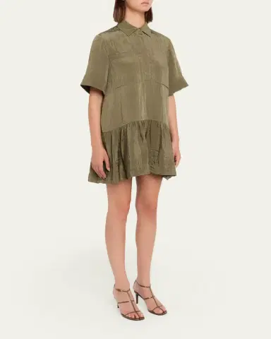 Simkhai Cris Short-Sleeve Shirtdress | Thumbnail 4 Simkhai Cris Short-Sleeve Shirtdress | Thumbnail 4