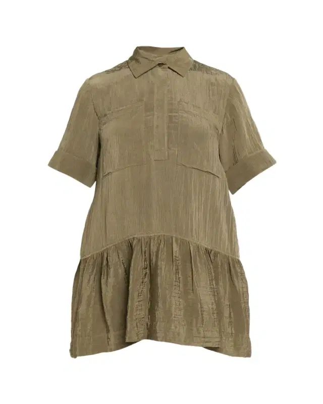 Cris Short-Sleeve Shirtdress