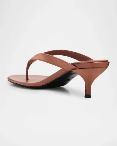 Miu Miu Satin Kitten-Heel Thong Sandals | Thumbnail 3