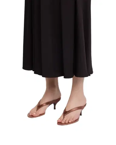Miu Miu Satin Kitten-Heel Thong Sandals | Thumbnail 1