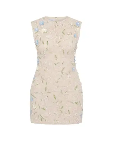 RACHEL GILBERT Mistral Floral Applique Cotton Mesh Mini Dress | Thumbnail 1 RACHEL GILBERT Mistral Floral Applique Cotton Mesh Mini Dress | Thumbnail 1