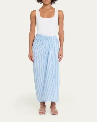 Simkhai Liorra Draped Midi Skirt | Thumbnail 2 Simkhai Liorra Draped Midi Skirt | Thumbnail 2