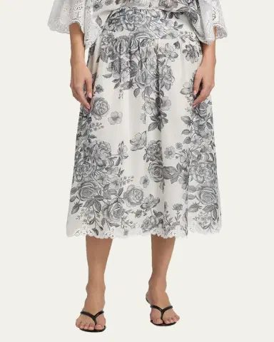 Kobi Halperin Lidia Floral-Print Midi Skirt | Thumbnail 4 Kobi Halperin Lidia Floral-Print Midi Skirt | Thumbnail 4