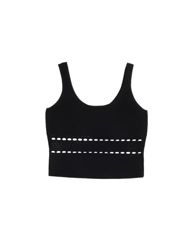 SIMKHAI Fitzgerald Open-Work Tank Top