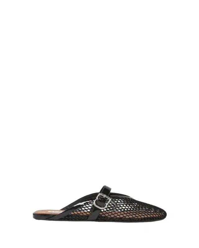 ALAÏA Mesh Mary Jane Ballerina Mules