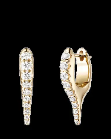 Melissa Kaye 18K Lola Needle Earrings with Diamonds | Thumbnail 2