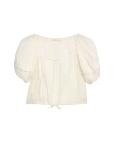 Ulla Johnson Clara Embroidered Short-Sleeve Cotton Blouse | Thumbnail 1