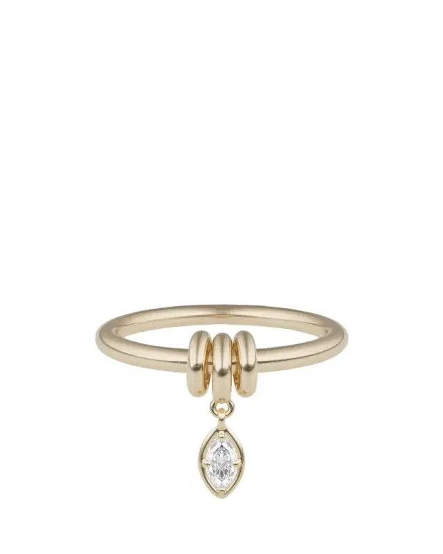 Spinelli Kilcollin Pia Marquise Diamond Yellow Gold Ring