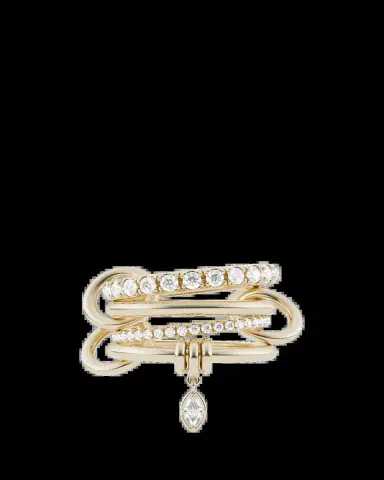Spinelli Kilcollin Inara Marquise Yellow Gold Ring with Diamonds | Thumbnail 2 Spinelli Kilcollin Inara Marquise Yellow Gold Ring with Diamonds | Thumbnail 2
