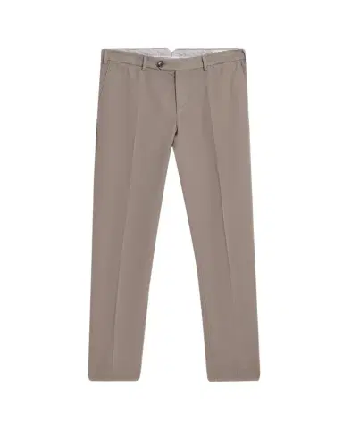 Brunello Cucinelli Men's Cotton Straight Leg Flat-Front Pants | Thumbnail 1