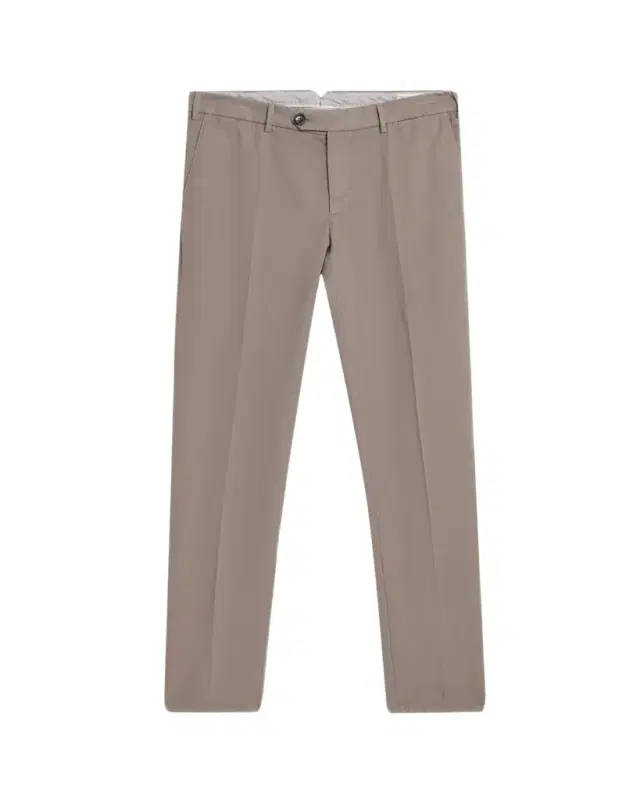 Brunello Cucinelli Men's Cotton Straight Leg Flat-Front Pants