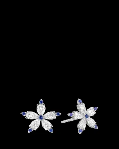 Paul Morelli 18K White Gold Diamond and Sapphire Stellanise Earrings | Thumbnail 2 Paul Morelli 18K White Gold Diamond and Sapphire Stellanise Earrings | Thumbnail 2