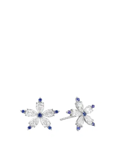 Paul Morelli 18K White Gold Diamond and Sapphire Stellanise Earrings | Thumbnail 1 Paul Morelli 18K White Gold Diamond and Sapphire Stellanise Earrings | Thumbnail 1