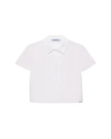 Prada Short-Sleeve Linen Muslin Shirt | Thumbnail 1 Prada Short-Sleeve Linen Muslin Shirt | Thumbnail 1