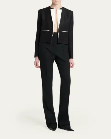 Tom Ford Contrast Silk-Lapel Open Jacket | Thumbnail 2