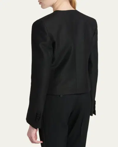 Tom Ford Contrast Silk-Lapel Open Jacket | Thumbnail 3