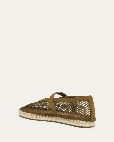 ALAÏA Fishnet Suede Mary Jane Espadrilles | Thumbnail 2 ALAÏA Fishnet Suede Mary Jane Espadrilles | Thumbnail 2