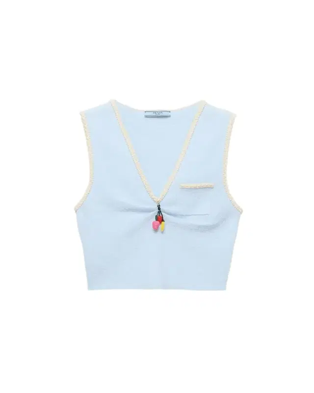 Cotton Boucle Crop Top