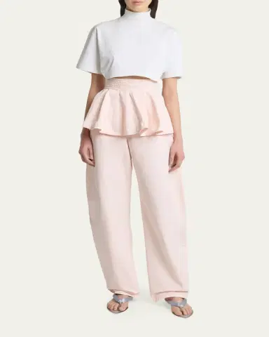 Alaïa Tinted Denim Barrel-Leg Pants | Thumbnail 2 Alaïa Tinted Denim Barrel-Leg Pants | Thumbnail 2