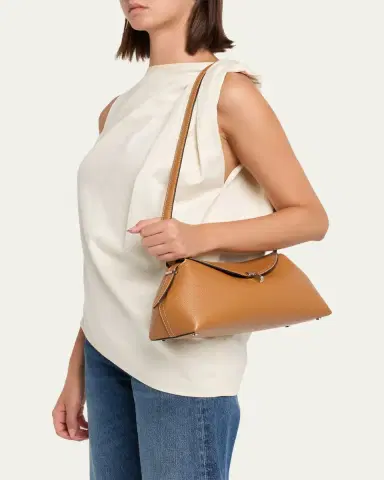 TOTEME Grained Leather T-Lock Shoulder Bag | Thumbnail 2 TOTEME Grained Leather T-Lock Shoulder Bag | Thumbnail 2