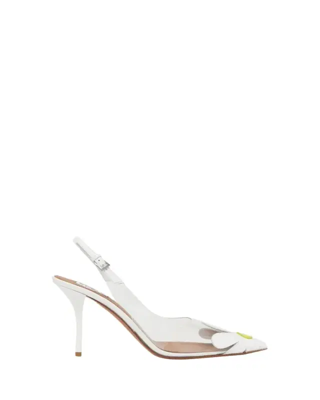 ALAÏA 90mm Bloom Transparent Slingback Pumps