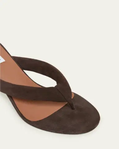 Alaïa 55mm Padded Suede Thong Sandals | Thumbnail 3 Alaïa 55mm Padded Suede Thong Sandals | Thumbnail 3