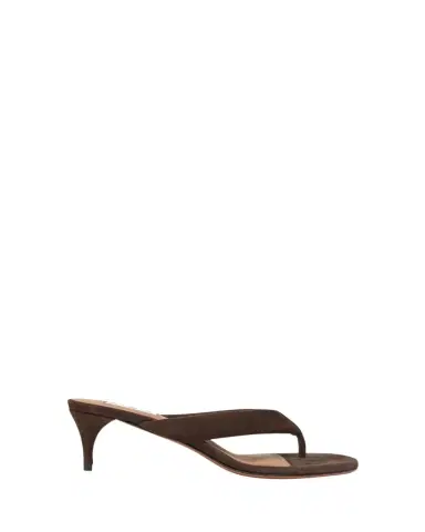 Alaïa 55mm Padded Suede Thong Sandals | Thumbnail 1 Alaïa 55mm Padded Suede Thong Sandals | Thumbnail 1