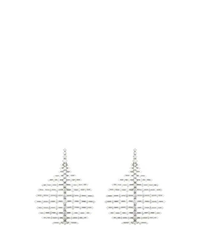 Fernando Jorge 18K White Gold Small Disco Earrings with Diamonds