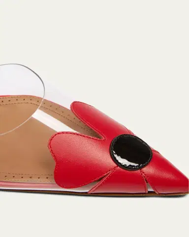 Alaïa 55mm Bloom Leather Transparent Mule Pumps | Thumbnail 4 Alaïa 55mm Bloom Leather Transparent Mule Pumps | Thumbnail 4