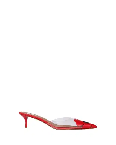 Alaïa 55mm Bloom Leather Transparent Mule Pumps | Thumbnail 1 Alaïa 55mm Bloom Leather Transparent Mule Pumps | Thumbnail 1