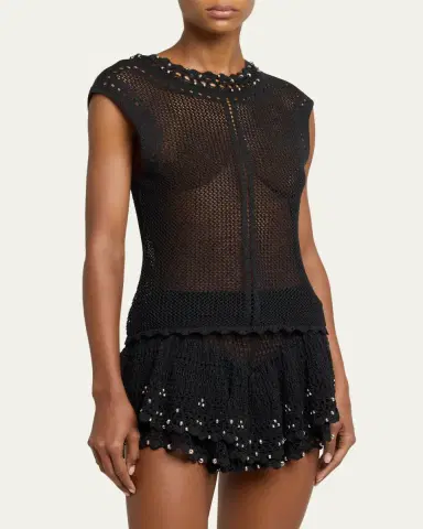 Isabel Marant Metorie Backless Crochet Knit Top | Thumbnail 4 Isabel Marant Metorie Backless Crochet Knit Top | Thumbnail 4