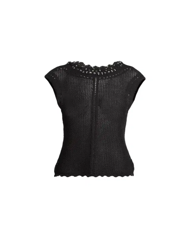 Isabel Marant Metorie Backless Crochet Knit Top