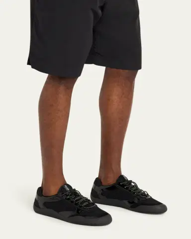 Prada Men's Speedrock Leather and Mesh Sneakers | Thumbnail 2 Prada Men's Speedrock Leather and Mesh Sneakers | Thumbnail 2