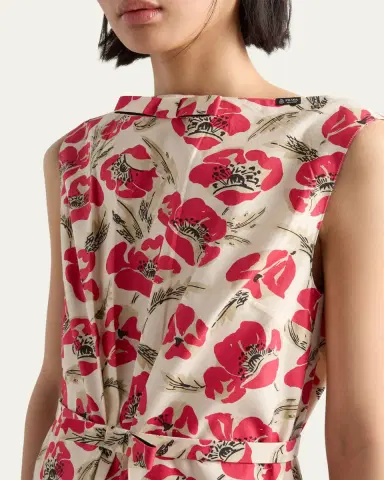 Prada Floral Soft Poplin Dress | Thumbnail 4