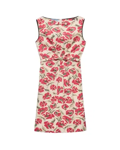 Prada Floral Soft Poplin Dress | Thumbnail 1