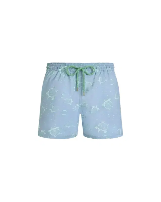 Men's Bubbles and Turtles Packable Swim Trunks