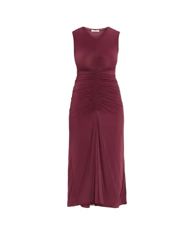 Gisela Sleeveless Ruched Jersey Dress