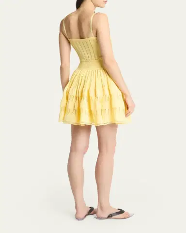 Alaïa A-Line Crinoline Mini Dress with Removable Straps | Thumbnail 3